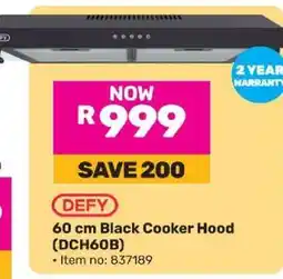 Game DEFY 60 cm Black Cooker Hood (DCH60B) offer
