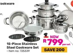 Game 15-Piece Stainless Steel Cookware Set offer