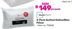 Game 2-Pack Quilted Hollowfibre Pillow offer