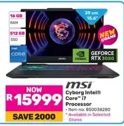 Game MSI Cyborg Intel Core i7 offer