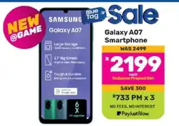 Game Galaxy A07 Smartphone offer