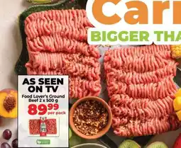 Food Lover's Market Food Lover’s Ground Beef 2 x 500 g offer