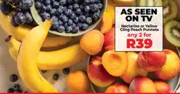 Food Lover's Market Nectarine or Yellow Cling Peach Punnets offer