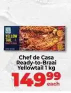 Food Lover's Market Chef de Casa Ready-to-Braai Yellowtail 1 kg offer