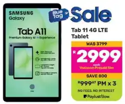 Game Samsung Galaxy Tab A11 4G LTE Tablet offer