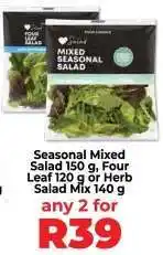 Food Lover's Market Seasonal Mixed Salad, Four Leaf, Herb Salad Mix offer