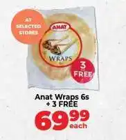 Food Lover's Market Anat Wraps 6s + 3 FREE offer
