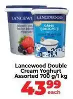 Food Lover's Market Lancewood Double Cream Yoghurt offer