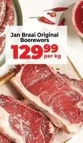 Food Lover's Market Jan Braai Original Boerewors offer