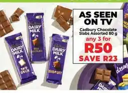Food Lover's Market Cadbury Chocolate Slabs Assorted 80 g offer