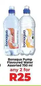 Food Lover's Market Bonaqua Pump Flavoured Water Assorted 750 ml offer