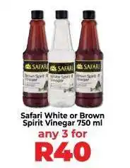 Food Lover's Market Safari White or Brown Spirit Vinegar 750 ml offer