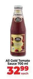 Food Lover's Market All Gold Tomato Sauce 700 ml offer