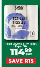 Food Lover's Market Food Lover’s 2 Ply Toilet Paper 18s offer