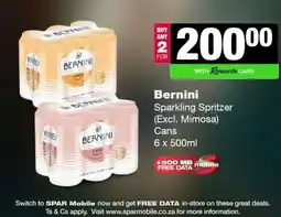Spar Tops Bernini Sparkling Spritzer offer
