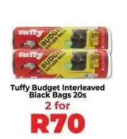 Food Lover's Market Tuffy Budget Interleaved Black Bags 20s offer