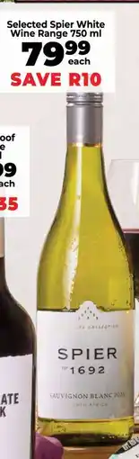 Food Lover's Market Selected Spier White Wine Range 750 ml offer