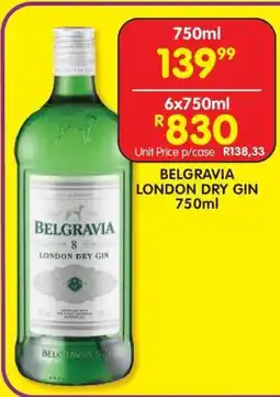 Shoprite Belgravia London Dry Gin 750ml offer