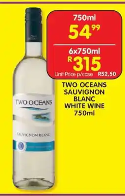 Shoprite TWO OCEANS SAUVIGNON BLANC WHITE WINE 750ml offer