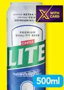 Shoprite Castle Lite Beer Cans-24 x 500ml offer