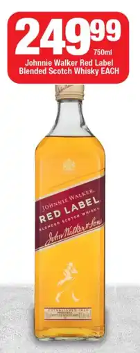 OK Liquor Johnnie Walker Red Label Blended Scotch Whisky offer