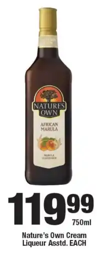 OK Liquor Nature's Own Cream Liqueur offer