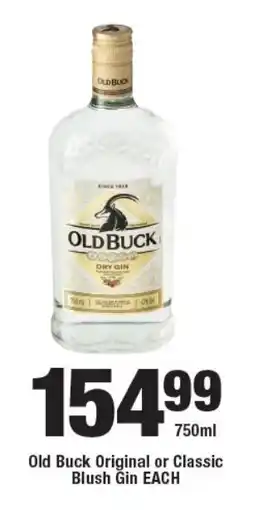 OK Liquor Old Buck Original or Classic Blush Gin offer