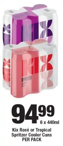 OK Liquor Kix Rosé or Tropical Spritzer Cooler Cans offer