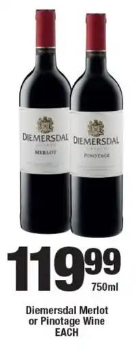 OK Liquor Diemersdal Merlot or Pinotage Wine offer