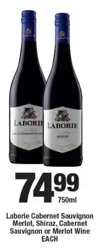 OK Liquor Laborie Cabernet Sauvignon Merlot, Shiraz, Cabernet Sauvignon or Merlot Wine offer