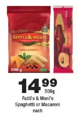OK urban Fatti's & Moni's Spaghetti or Macaroni offer