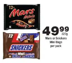 OK urban Mars or Snickers Mini Bags offer