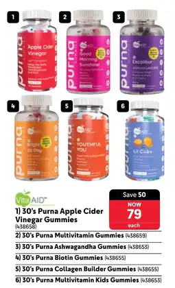 Makro Vita Aid Purna Apple Cider Vinegar Gummies offer