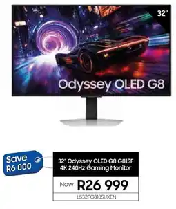 Samsung Samsung 32" Odyssey OLED G8 G81SF 4K 240Hz Gaming Monitor offer