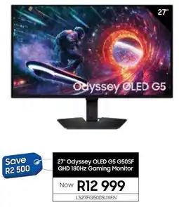 Samsung Samsung 27" Odyssey OLED G5 G50SF QHD 180HZ Gaming Monitor offer