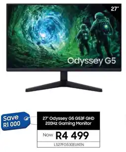 Samsung Samsung 27" Odyssey G5 G53F QHD 200Hz Gaming Monitor offer