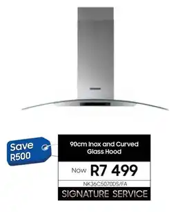 Samsung Samsung 90cm Inox and Curved Glass Hood offer