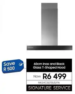 Samsung Samsung 60cm Inox and Black Glass T-Shaped Hood offer