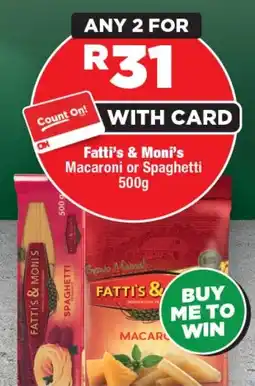 OK Foods Fatti's & Moni's Macaroni or Spaghetti offer