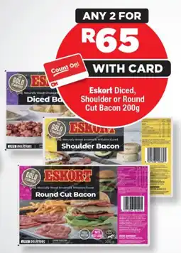 OK Foods Eskort Diced, Shoulder or Round Cut Bacon offer