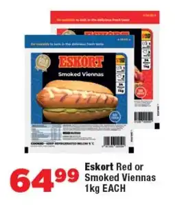 OK Foods Eskort Red or Smoked Viennas offer
