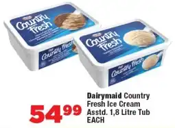 OK Foods Dairymaid Country Fresh Ice Cream Tub offer