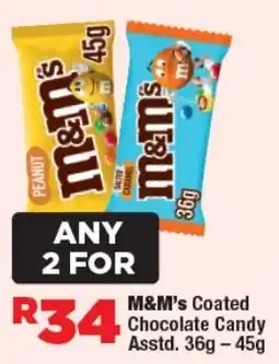 OK Foods M&M's Coated Chocolate Candy offer