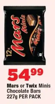 OK Foods Mars or Twix Minis Chocolate Bars offer