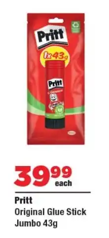 OK Foods Pritt Original Glue Stick Jumbo offer