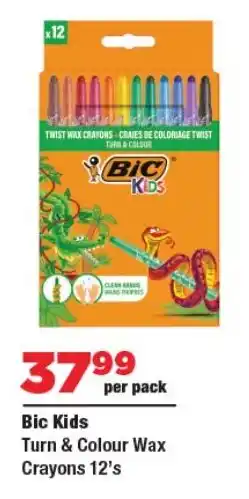 OK Foods Bic Kids Turn & Colour Wax Crayons offer