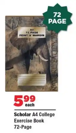 OK Foods Scholar A4 College Exercise Book 72-Page offer