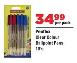 OK Foods Penflex Clear Colour Ballpoint Pens offer