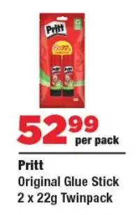 OK Foods Pritt Original Glue Stick Twinpack offer