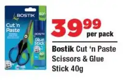 OK Foods Bostik Cut 'n Paste Scissors & Glue Stick offer